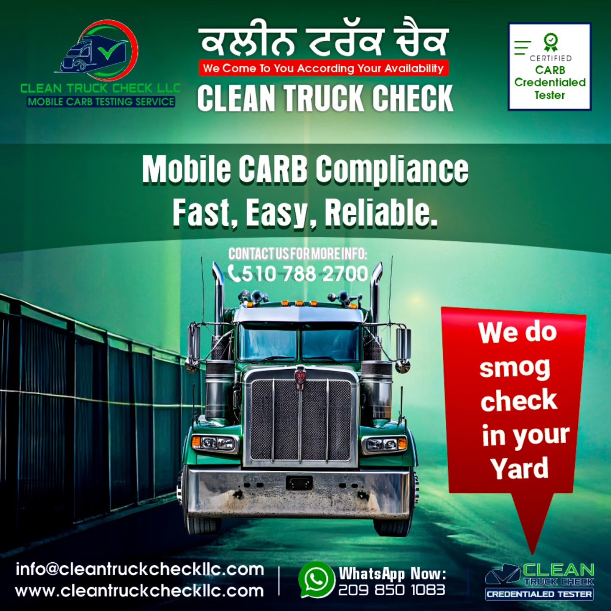 Clean Truck Check Fontana work