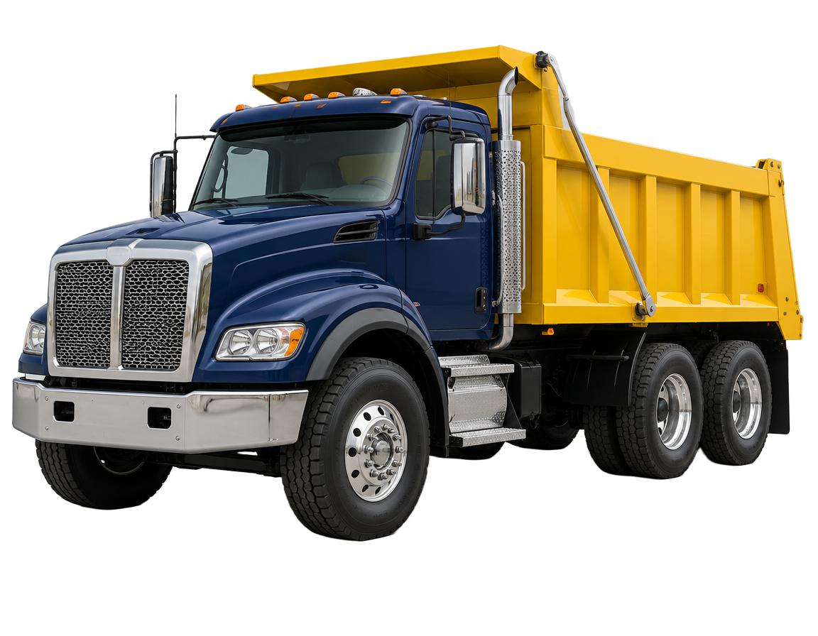 Dump truck areas checked during an inspection