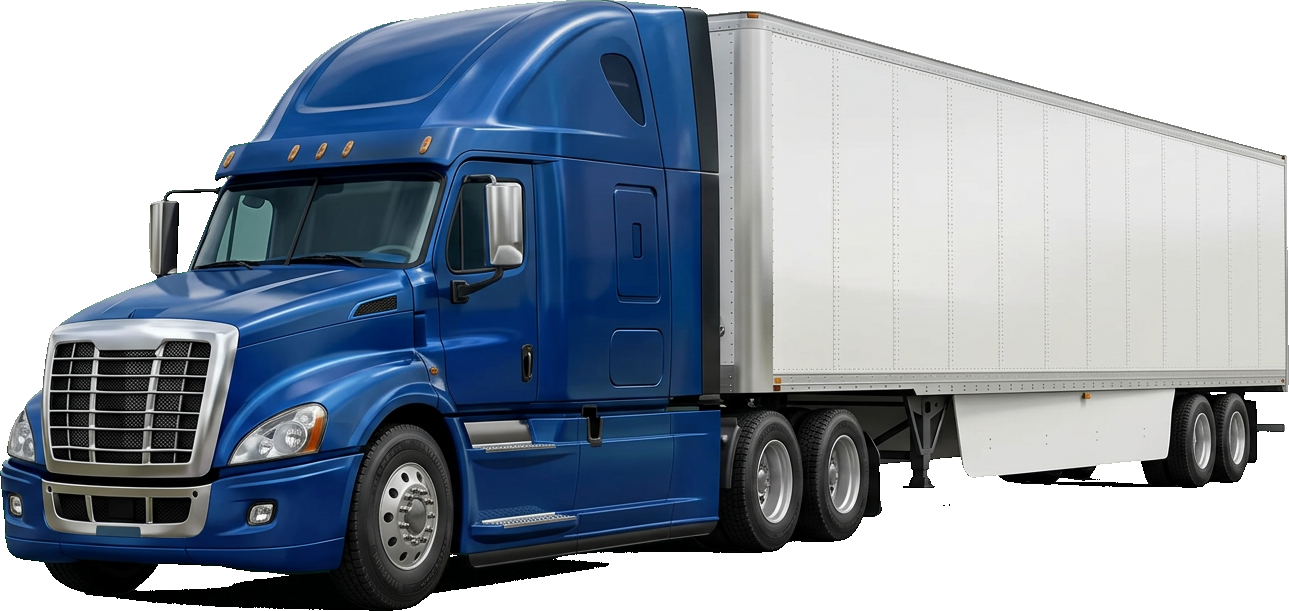 Semi truck with trailer